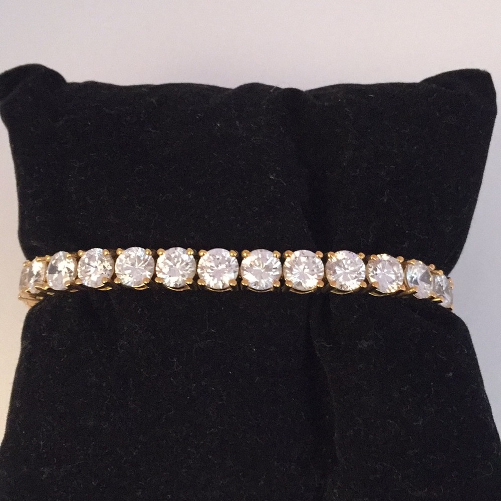 Sterling silver with Gold overlay tennis bracelet